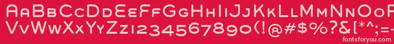 GroverCaps Font – Pink Fonts on Red Background
