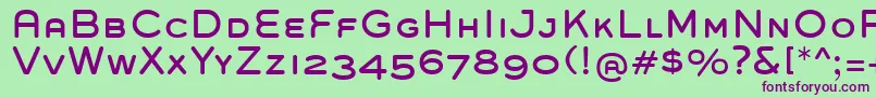 GroverCaps Font – Purple Fonts on Green Background