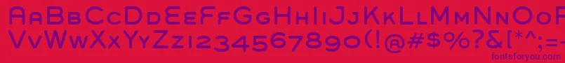 GroverCaps Font – Purple Fonts on Red Background
