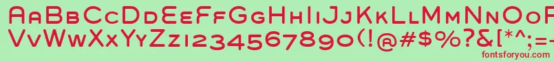 GroverCaps Font – Red Fonts on Green Background