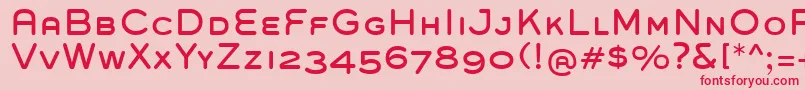 フォントGroverCaps – ピンクの背景に赤い文字