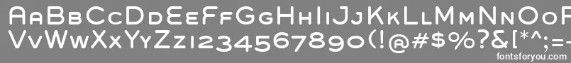 GroverCaps Font – White Fonts on Gray Background