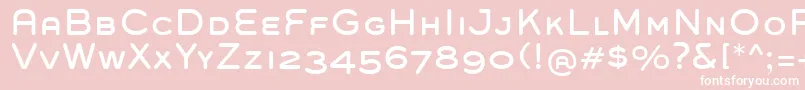 Fonte GroverCaps – fontes brancas em um fundo rosa