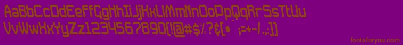 Шрифт DavilleCondensedRevSlanted – коричневые шрифты на фиолетовом фоне