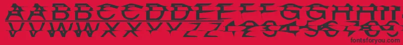 Misplace Font – Black Fonts on Red Background