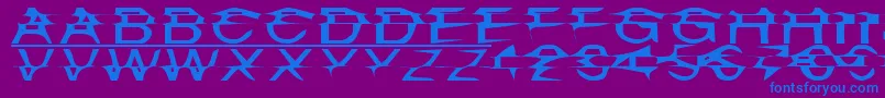 Misplace Font – Blue Fonts on Purple Background