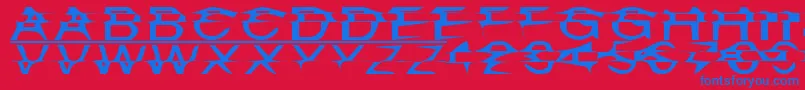 Misplace Font – Blue Fonts on Red Background