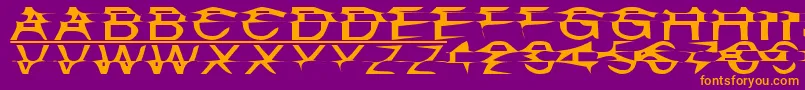 Misplace Font – Orange Fonts on Purple Background