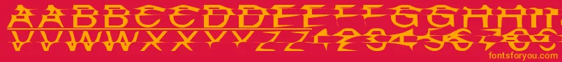 Misplace Font – Orange Fonts on Red Background
