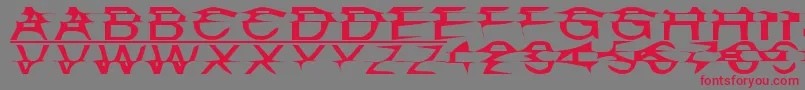 Misplace Font – Red Fonts on Gray Background