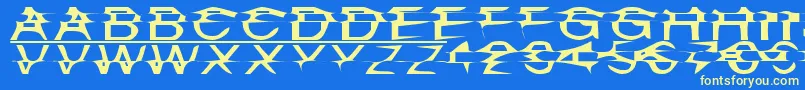 Misplace Font – Yellow Fonts on Blue Background
