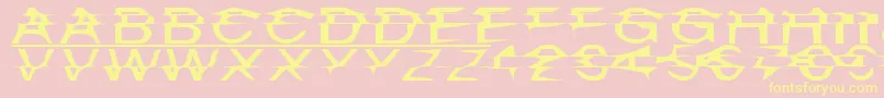 Misplace Font – Yellow Fonts on Pink Background