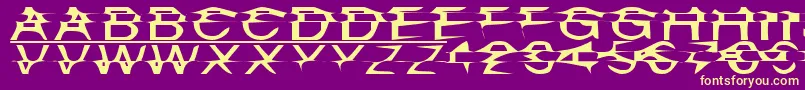 Misplace Font – Yellow Fonts on Purple Background
