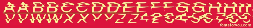 Misplace Font – Yellow Fonts on Red Background