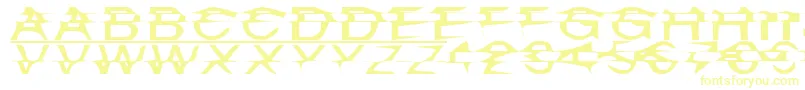 Misplace Font – Yellow Fonts on White Background