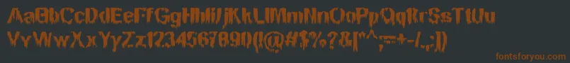 MansonNights-fontti – ruskeat fontit mustalla taustalla