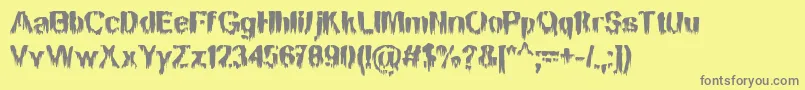 MansonNights Font – Gray Fonts on Yellow Background