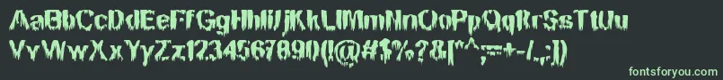 フォントMansonNights – 黒い背景に緑の文字