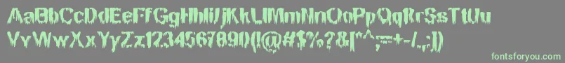 MansonNights Font – Green Fonts on Gray Background