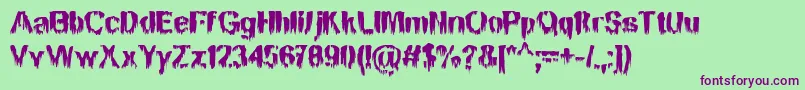 MansonNights Font – Purple Fonts on Green Background