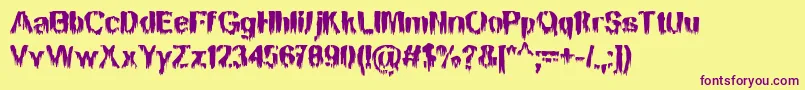 MansonNights Font – Purple Fonts on Yellow Background