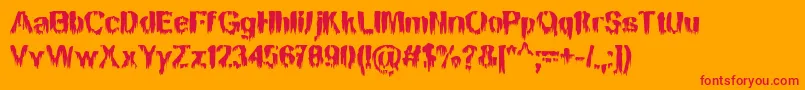 MansonNights Font – Red Fonts on Orange Background