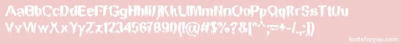 MansonNights Font – White Fonts on Pink Background