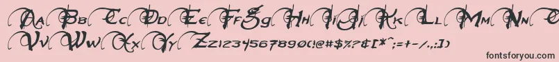 Weitere Informationen zur NeverwinterItalic-Schriftart NeverwinterItalic-Schriftart – Schwarze Schriften auf rosa Hintergrund