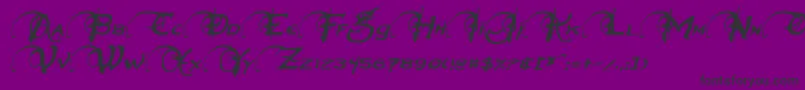 NeverwinterItalic Font – Black Fonts on Purple Background