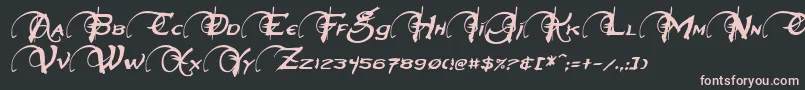 NeverwinterItalic Font – Pink Fonts on Black Background