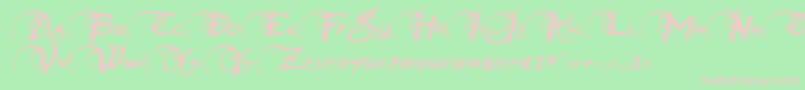 NeverwinterItalic Font – Pink Fonts on Green Background
