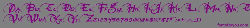 NeverwinterItalic Font – Purple Fonts on Gray Background