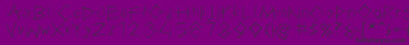 TwiggyLight-fontti – mustat fontit violetilla taustalla