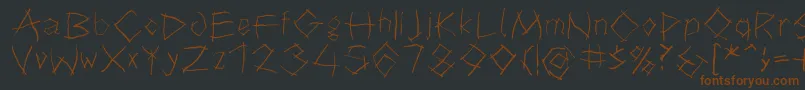 TwiggyLight-Schriftart – Braune Schriften auf schwarzem Hintergrund