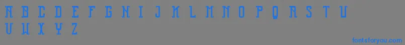 フォントReliquary – 灰色の背景に青い文字