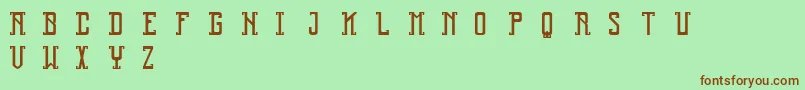 Reliquary Font – Brown Fonts on Green Background