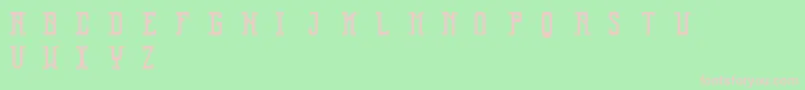 フォントReliquary – 緑の背景にピンクのフォント