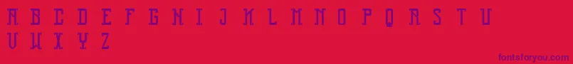 Reliquary Font – Purple Fonts on Red Background