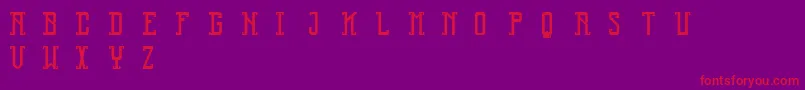 Reliquary Font – Red Fonts on Purple Background