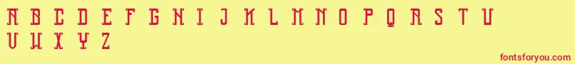 Reliquary Font – Red Fonts on Yellow Background