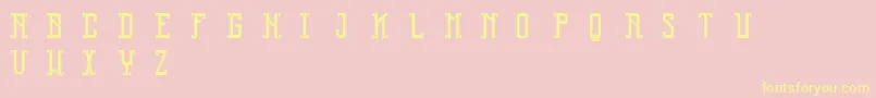 Reliquary Font – Yellow Fonts on Pink Background