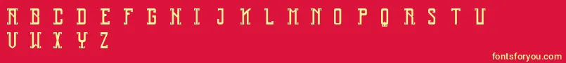 Reliquary Font – Yellow Fonts on Red Background