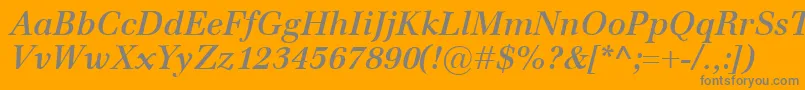 EmonaSemiboldItalic Font – Gray Fonts on Orange Background