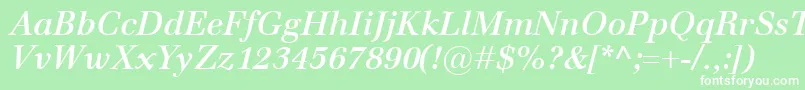 EmonaSemiboldItalic Font – White Fonts on Green Background