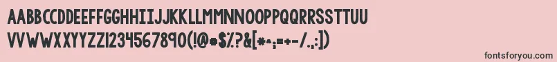 Kgtangledupinyou2 Font – Black Fonts on Pink Background