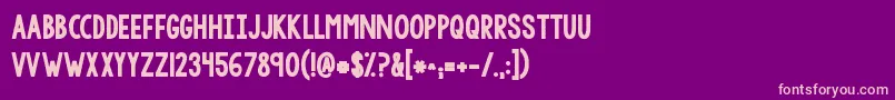 Kgtangledupinyou2 Font – Pink Fonts on Purple Background