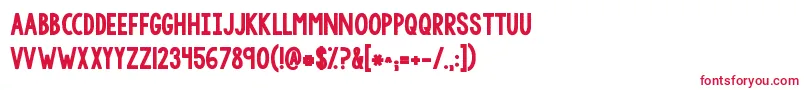 Kgtangledupinyou2 Font – Red Fonts on White Background