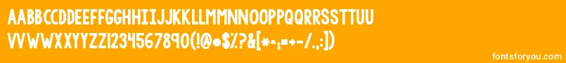 Kgtangledupinyou2 Font – White Fonts on Orange Background