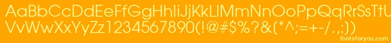 Agagcb Font – Yellow Fonts on Orange Background