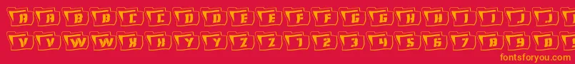 fuente Eyesonlyoutwavy2 – Fuentes Naranjas Sobre Fondo Rojo